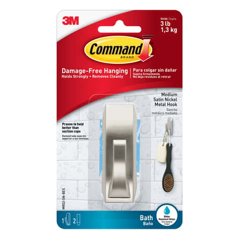 3M Command 4-1/8 in. L White Bath Hook - Ace Hardware