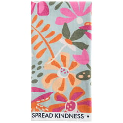 Karma Shelly Multicolored Cotton Spread Kindness Tea Towel 1 pk