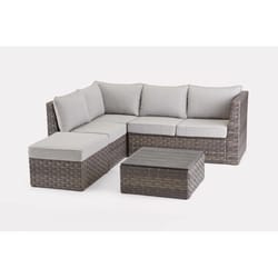 Living Accents Bridgeview Brown Steel Frame Sectional