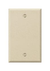 Amerelle Pro Wrinkle Ivory 1 gang Stamped Steel Blank Wall Plate 1 pk