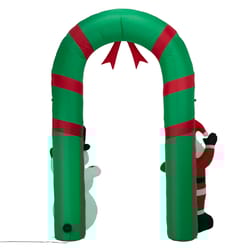 Glitzhome Santa Snowman Gate Arch 96.06 in. Inflatable
