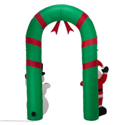 Glitzhome Santa Snowman Gate Arch 96.06 in. Inflatable