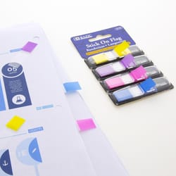 Bazic Products 0.5 in. W X 1.7 in. L Assorted Neon Coding Flag 4 pad