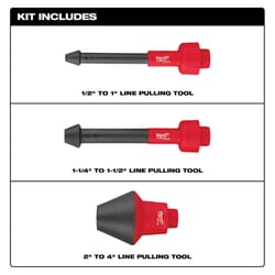 Milwaukee Air-Tip Shop Vac Conduit Line Puller Kit Wet/Dry Vac Attachment 3 pc