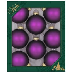 Christmas By Krebs Purple Magic Velvet Ball Indoor Christmas Decor 2-5/8 in.