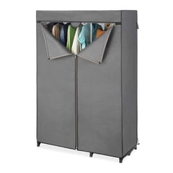 Whitmor 66 in. H X 45.75 in. W X 19.75 in. D Black/Gray Polypropylene Rod Closet Cover