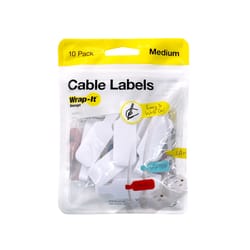 Wrap-It 5 in. L White Nylon Cable Labels