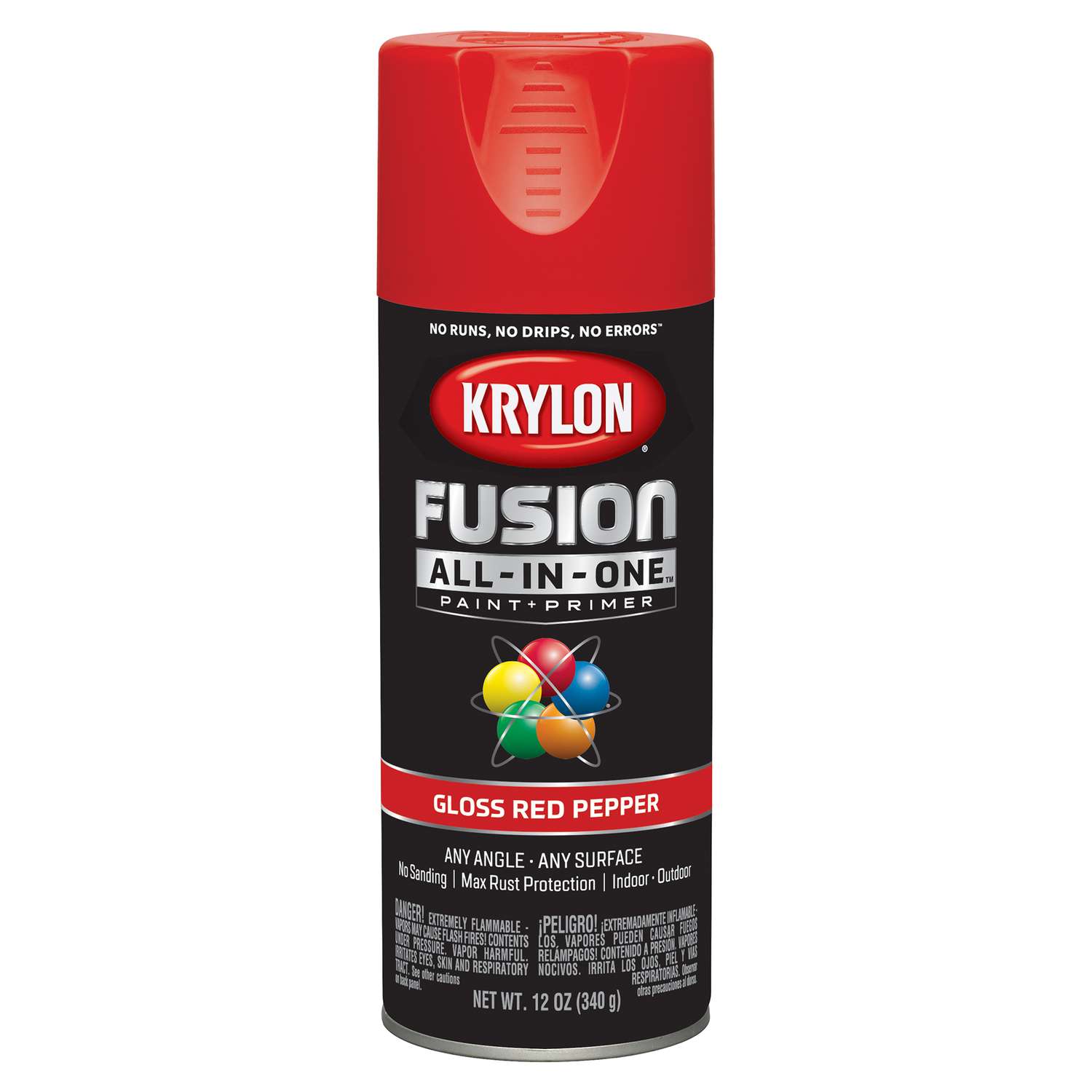 Krylon Fusion All In One Gloss Red Pepper Paint Primer Spray Paint 12