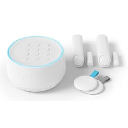 Google Indoor and Outdoor White Smart-Enabled Secure Alarm System Starter Pack