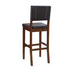 Linon Home Decor Dark Brown Polyurethane Blithe Barstool 45 in.