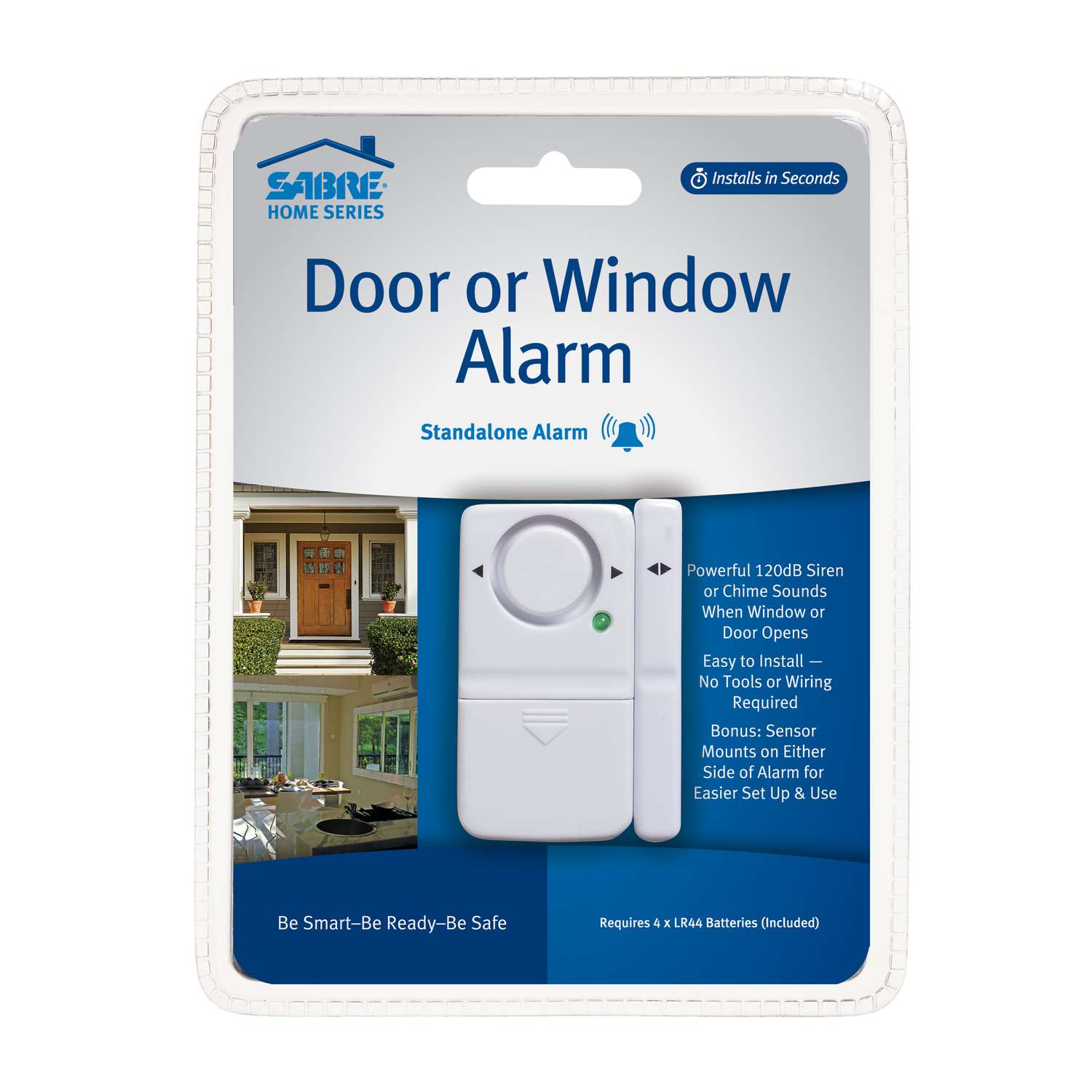 WHITE PLASTIC DOOR & WINDOW ALARM SECURITY SAFETY W/PIN 