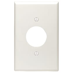 Leviton White 1 gang Thermoset Plastic Single Outlet Wall Plate 1 pk