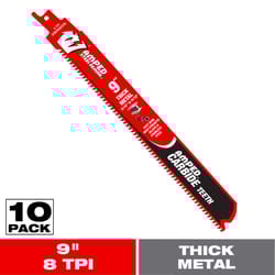 Diablo Amped 9 in. Metal Reciprocating Saw Blade 8 TPI 1 pk