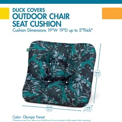 Duck Covers Multicolored Olympic Forest Polyester Seat Cushion 5 in. H X 19 in. W X 19 in. L