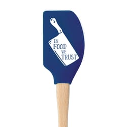 Tovolo Spatulart In Food We Trust Blue Silicone/Wood Spatula