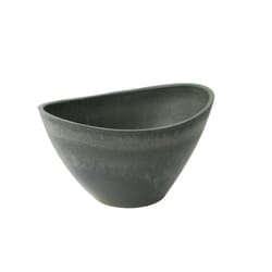 Algreen Products 10 in. H X 12 in. W X 16 in. D Plastic Wave Planter Charcoal