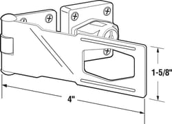 Prime-Line Chrome-Plated Steel 4 in. L Keyed Hasp Lock 1 pk