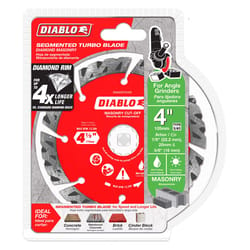 Diablo 4 in. D X 7/8 in. Diamond Segmented Turbo Masonry Cut-Off Disc