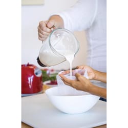 HIC Kitchen Gray Polyester Nut Milk Bag with Drawstring Closure