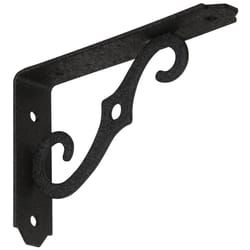 National Hardware Black Steel Shelf Bracket 5 in. L 80 lb