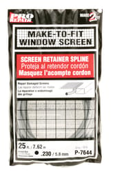 Prime-Line 0.23 in. D X 25 in. L Screen Spline