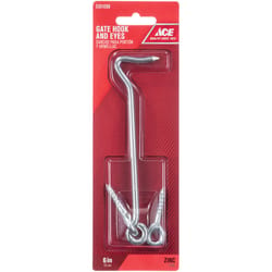 Ace 6 in. L Zinc Gate Hook and Eye 1 pk