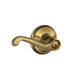 Schlage Flair Antique Brass Privacy Lockset 1-3/4 in.