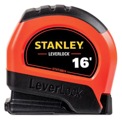 Stanley LeverLock 16 ft. L X 0.75 in. W Compact Tape Measure 1 pk