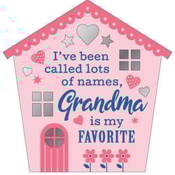 Reflective Words Grandma 4 in. H X 4 in. L Multicolored Wood Sentimental Hangers