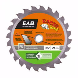 Exchange-A-Blade Razor Back 6-1/2 in. D X 5/8 in. Carbide Tipped Framing Saw Blade 24 teeth 1 pk