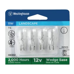 Westinghouse 11 W T5 Specialty Incandescent Bulb Wedge Warm White 4 pk