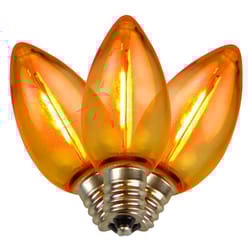Holiday Bright Lights LED C7 Orange 25 ct Christmas Light Bulbs
