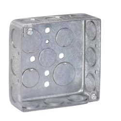 Southwire New and Old Work Square Galvanized Steel Weatherproof Box Silver