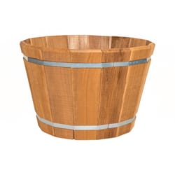 Real Wood Products 16 in. H X 24 in. W X 24 in. D Cedar Traditional Tub Planter Natural