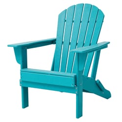 Glitzhome Aqua HDPE Frame Adirondack Chair