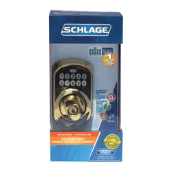 Schlage Bright Brass Steel Electronic Deadbolt