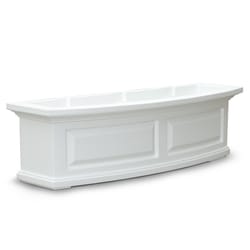 Mayne Nantucket 10 in. H X 11.5 in. W X 36 in. D Plastic Window Box White