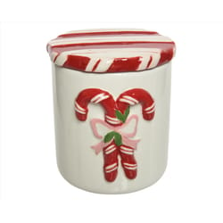 Decoris Red/White Candy Cane Table Decor 5 in.