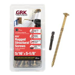 GRK Fasteners No. 20 X 5-1/8 in. L Star Washer Head W-Cut Structural Screws