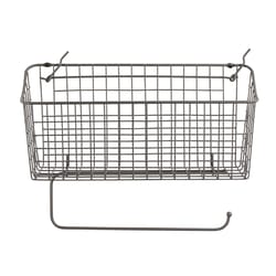 Spectrum 5.5 in. L X 15.25 in. W X 11.5 in. H Gray Wire Basket