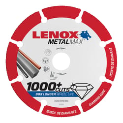 Lenox MetalMax 3 in. D X 3/8 in. Diamond/Metal Metal Cut-Off Blade 1 pc