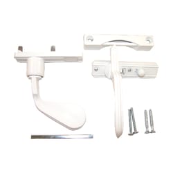 Barton Kramer Satin White Metal InSwing Latch 1 pk