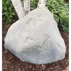 DekoRRa Products Gray Polyethylene 21 in. H Artificial Rock Outdoor Decoration