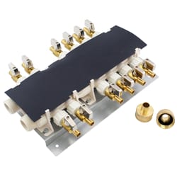 Apollo 1/2 in. PEX Barb in to X 1/2 in. D Barb Brass 12 Port Manifold