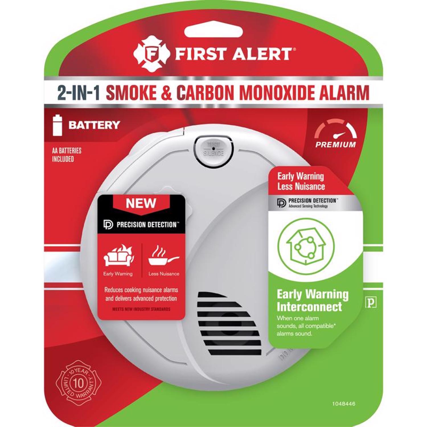 Photos - Security Sensor First Alert Wireless Interconnect Battery-Powered Photoelectric Smoke and 