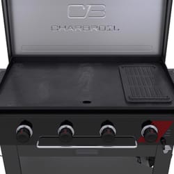Char-Broil 4 Burner Liquid Propane Outdoor Griddle with Hood Black