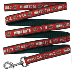 Pets First Green/Red Minnesota Wild Nylon Dog Leash Medium