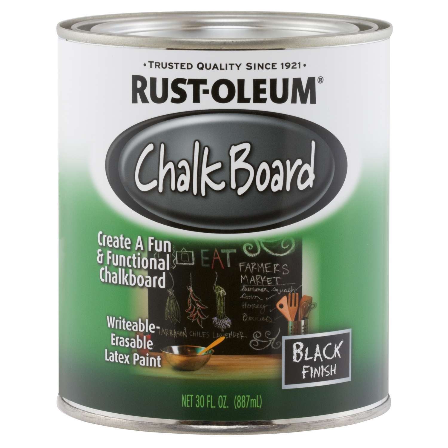 RustOleum Specialty Flat Black Acrylic Chalkboard Paint 30 oz. Ace