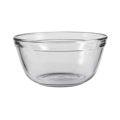 Nesting Mixing Bowls, Anchor Hocking, Clear Glass, Set of 3