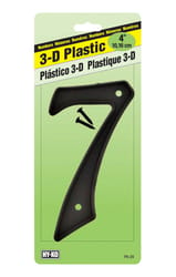 Hy-Ko 4 in. Black Plastic Nail-On Number 7 1 pc